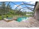 Beautiful screened-in pool area offers a spa, water feature, and ample space for outdoor relaxation and recreation at 2920 Oriole Dr, Sarasota, FL 34243