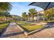Community recreation area features a bocce ball court and covered pavilions at 2920 Oriole Dr, Sarasota, FL 34243
