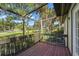 Lanai overlooking landscaped backyard at 4333 Trails Dr # 10-1, Sarasota, FL 34232