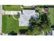 Birds eye view of the home, showing the roofline and landscaping at 5028 Oxford N Ave, St Petersburg, FL 33710