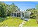 Charming backyard with a screened-in porch and well-maintained landscaping, perfect for outdoor living and entertaining at 5028 Oxford N Ave, St Petersburg, FL 33710