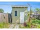 View of a backyard shed, providing additional storage space and organizational solutions for tools and equipment at 5028 Oxford N Ave, St Petersburg, FL 33710