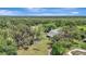 Picturesque aerial view of home nestled among mature trees and lush landscaping with a pool, perfect for privacy at 6633 Old Ranch Rd, Sarasota, FL 34241