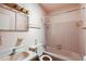 Bathroom featuring a bathtub, toilet and sink at 6707 Northampton Pl, Bradenton, FL 34207
