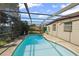 The enclosed pool has room for swimming and recreation at 6707 Northampton Pl, Bradenton, FL 34207