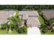 Aerial view showcasing the home's manicured lawn and impeccable landscaping at 7915 Kavanagh Ct, Sarasota, FL 34240