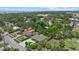 Aerial image showcasing a quaint residential area, surrounded by lush trees and well-maintained lawns at 1051 Indian Beach Dr, Sarasota, FL 34234