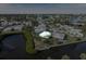 Aerial view of the waterfront property with a lovely surrounding neighborhood at 107 Clipper Way # 107, Nokomis, FL 34275