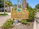 Gillespie Park Neighborhood sign, established in 1925, in a quaint tropical neighborhood at 1732 6Th St, Sarasota, FL 34236