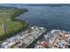 Aerial shot of a coastal community with canals, docks, boats and waterfront living at 3715 Bamboo Ter, Bradenton, FL 34210