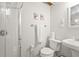 Bright bathroom with shower, toilet and sink at 403 29Th Nw St, Bradenton, FL 34205