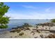 Beautiful waterfront view showcasing a serene bay with a fishing pier along the coastline and blue skies at 403 29Th Nw St, Bradenton, FL 34205