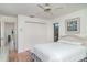 Bedroom with ceiling fan, closet, and lots of natural light at 4330 Presidential Avenue E Cir, Bradenton, FL 34203