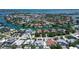 An elevated view of a home and it's location near the water at 444 S Polk Dr, Sarasota, FL 34236
