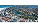 An elevated view of a home and it's location near the bay at 444 S Polk Dr, Sarasota, FL 34236