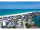 An elevated view of a home and it's location near the beach at 444 S Polk Dr, Sarasota, FL 34236