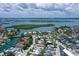 An elevated view of a home and it's location near the water at 444 S Polk Dr, Sarasota, FL 34236