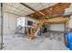 Spacious garage interior with high ceilings, a large RV, and a loft area at 6103 6Th Nw Ave, Bradenton, FL 34209