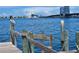 Scenic water view of pier pilings and bridge, showcasing a calm bay and clear skies at 6472 Seagull Dr # 301, Bradenton, FL 34210