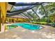 This amazing screened pool provides water views from this outdoor oasis at 8717 Misty Creek Dr, Sarasota, FL 34241