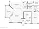 Detailed floor plan showing the layout of the living room, kitchen, bedrooms, bathrooms, and laundry room at 1240 Siesta Bayside Dr # 1240C, Sarasota, FL 34242