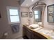 Bathroom with a decorative vanity, framed art, and a vanity mirror at 1308 63Rd Nw St, Bradenton, FL 34209
