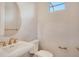 Modern powder room with vanity, mirror, and toilet at 13908 Painted Loop, Parrish, FL 34219