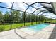 The screened-in pool provides refreshing relaxation and a stunning view of the lawn at 13908 Painted Loop, Parrish, FL 34219