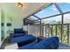Relax on this beautiful lanai with screened enclosure and comfortable outdoor seating, perfect for enjoying the view at 1753 Dawn St # 305, Sarasota, FL 34231