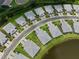Aerial view showcases neighborhood layout, nearby lake, sidewalks, and pristine landscaping, highlighting community appeal at 18039 Cherished Loop, Bradenton, FL 34211