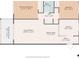 Floor plan layout showcasing primary bedroom, bathroom, living room, and kitchen at 2115 9Th W Ave # 3D, Bradenton, FL 34205