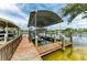 Private boat lift offering convenient access to the water for boating enthusiasts at 220 39Th Ne St, Bradenton, FL 34208