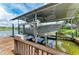 Modern boat lift offering a secure and convenient way to store your boat on the water at 220 39Th Ne St, Bradenton, FL 34208