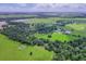 Beautiful aerial view of home set amid lush green pastures and scattered mature trees at 39700 State Road 70 E, Myakka City, FL 34251