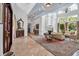 Spacious foyer showcasing soaring ceilings, elegant decor, and an open floor plan leading into the living areas at 550 Dove Pointe, Osprey, FL 34229