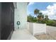 Exterior patio with privacy fence at 6005 N Beach Rd # 16, Englewood, FL 34223