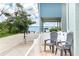 Charming patio featuring beautiful water views at 6005 N Beach Rd # 16, Englewood, FL 34223
