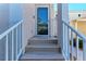 Close-up of a front door with a glass window and unit number at 803 Montrose Dr # 201, Venice, FL 34293