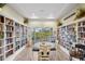 Well-stocked community library with comfortable seating and scenic views, ideal for reading and relaxation at 805 Waterside Ln, Bradenton, FL 34209