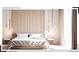 Relaxing main bedroom suite with paneled accent wall, pendants, and bedside tables at 1305 4Th St # 301G, Sarasota, FL 34236