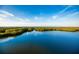 Scenic aerial view of a blue waterway surrounded by green trees under a clear sky at 1408 99Th Nw St, Bradenton, FL 34209
