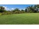 Expansive backyard featuring lush green grass and a wooden fence, perfect for outdoor activities at 1408 99Th Nw St, Bradenton, FL 34209