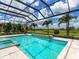 Inviting pool area with screened enclosure offers ultimate privacy and gorgeous views at 16917 Clearlake Ave, Lakewood Ranch, FL 34202