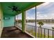 Enjoy the lake view from this screened in, covered, condo balcony at 3635 Lake Bayshore Dr # J-410, Bradenton, FL 34205