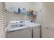 Convenient laundry room with modern washer and dryer units and ample shelving at 401 N Bay Blvd, Anna Maria, FL 34216