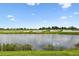 Scenic golf course view with pond highlighting the natural beauty of the surrounding community at 5916 Wake Forest Run # 101, Bradenton, FL 34211