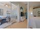 This main bedroom has plenty of light with a view to the lanai and seating area at 695 Rivendell Blvd, Osprey, FL 34229