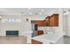 Modern kitchen featuring stainless steel appliances, bright countertops, and an open layout at 7026 43Rd E Ave, Palmetto, FL 34221