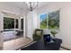 Stylish office space featuring natural lighting, pool view, and modern decorations at 7211 Marston Ct, University Park, FL 34201
