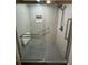 Shower featuring glass door, built-in seat and overhead shower at 3810 75Th W St # 137, Bradenton, FL 34209